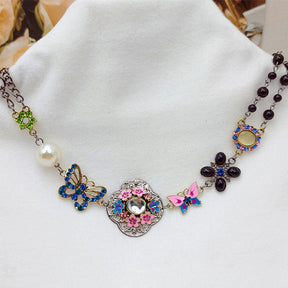 Collier Papillon Ethnique Vintage