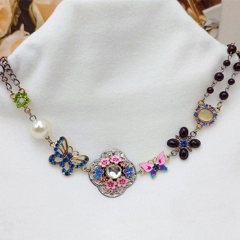 Collier Papillon Ethnique Vintage
