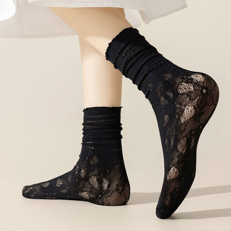 Chaussettes Respirantes En Dentelle