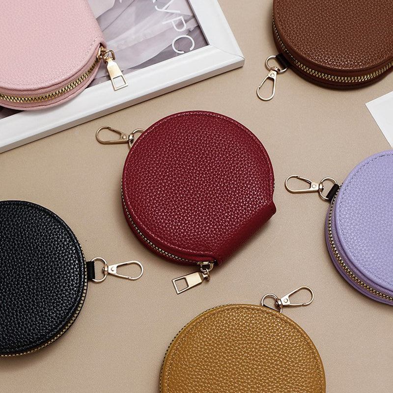 Porte-Monnaie Vintage De Couleur Unie
