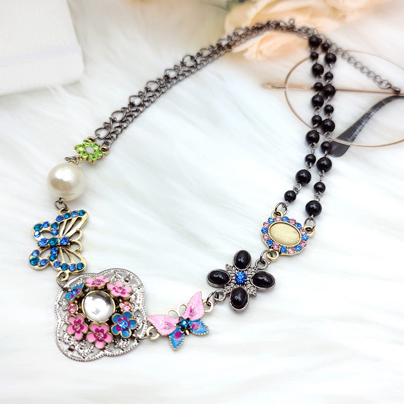 Collier Papillon Ethnique Vintage