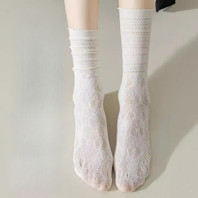Chaussettes Respirantes En Dentelle