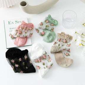 Chaussettes Fleuries Respirantes