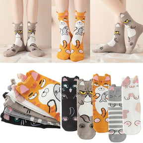 Lot De 5 Paires De Chaussettes De Dessin Animé