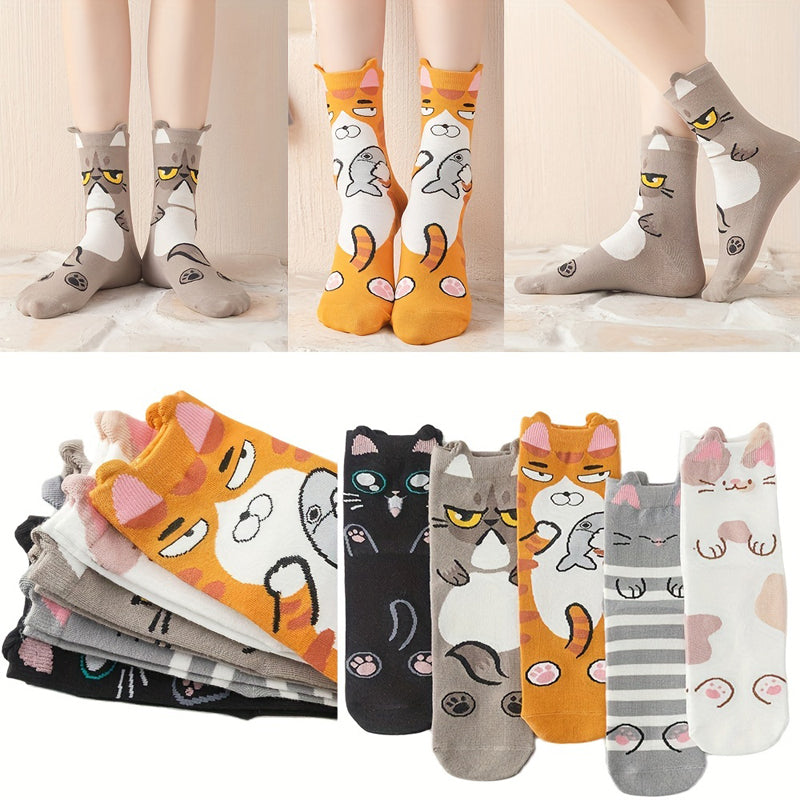 Lot De 5 Paires De Chaussettes De Dessin Animé
