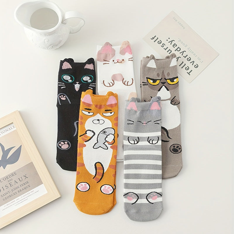 Lot De 5 Paires De Chaussettes De Dessin Animé