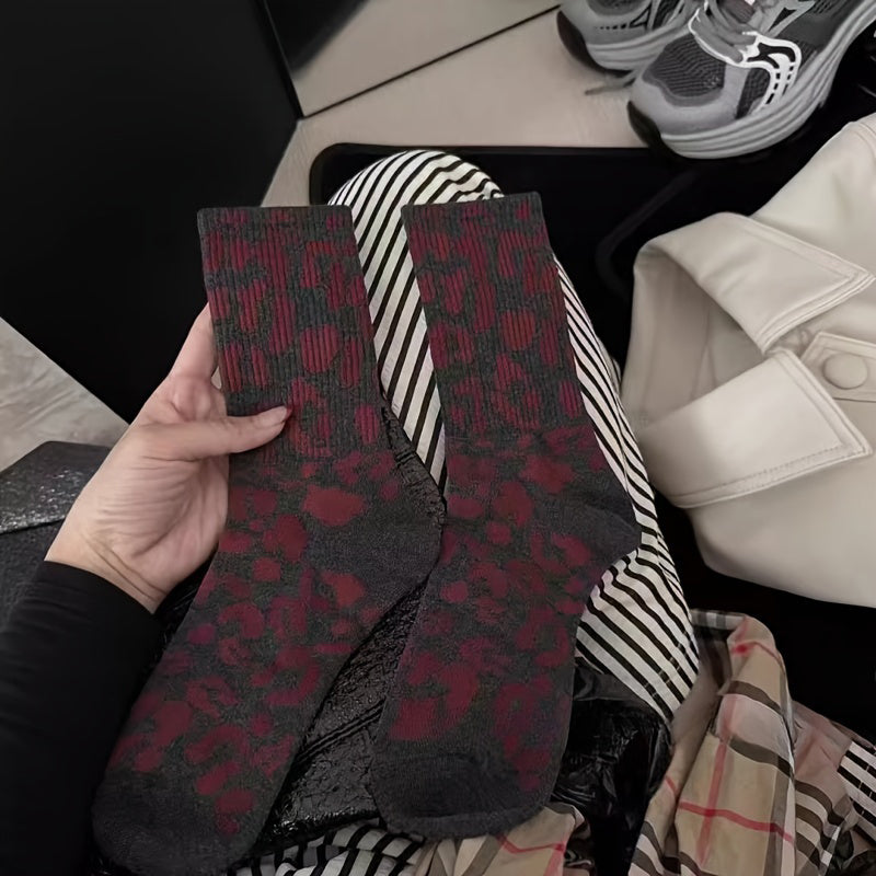 Chaussettes Vintage À Imprimé Léopard