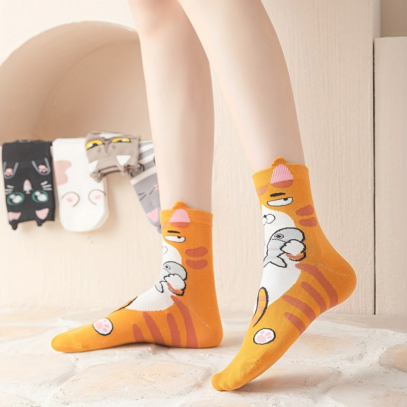 Lot De 5 Paires De Chaussettes De Dessin Animé