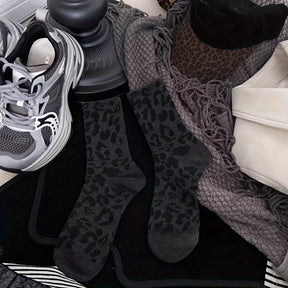 Chaussettes Vintage À Imprimé Léopard