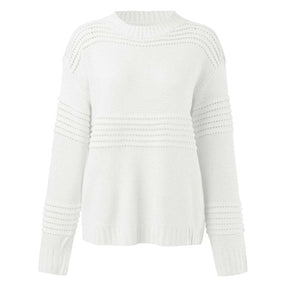 Pull En Tricot Creux Décontracté