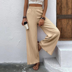 Pantalon Décontracté À Jambe Large