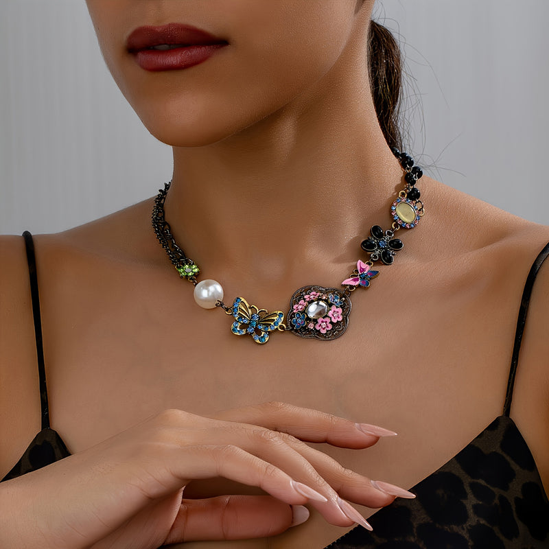 Collier Papillon Ethnique Vintage