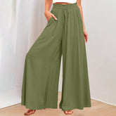 Pantalon Décontracté À Jambe Large