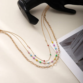 Collier Coeur Bohème Coloré