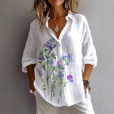 Blouse Décontractée À Imprimé Floral