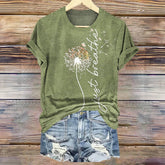 T-Shirt Vintage Imprimé Pissenlit
