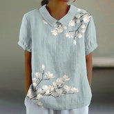 Blouse Vintage À Imprimé Floral