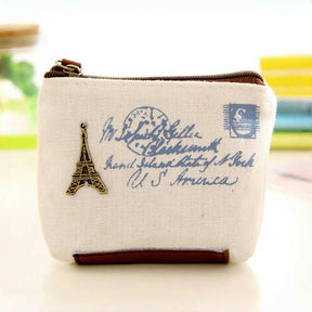 Porte-Monnaie En Toile Vintage
