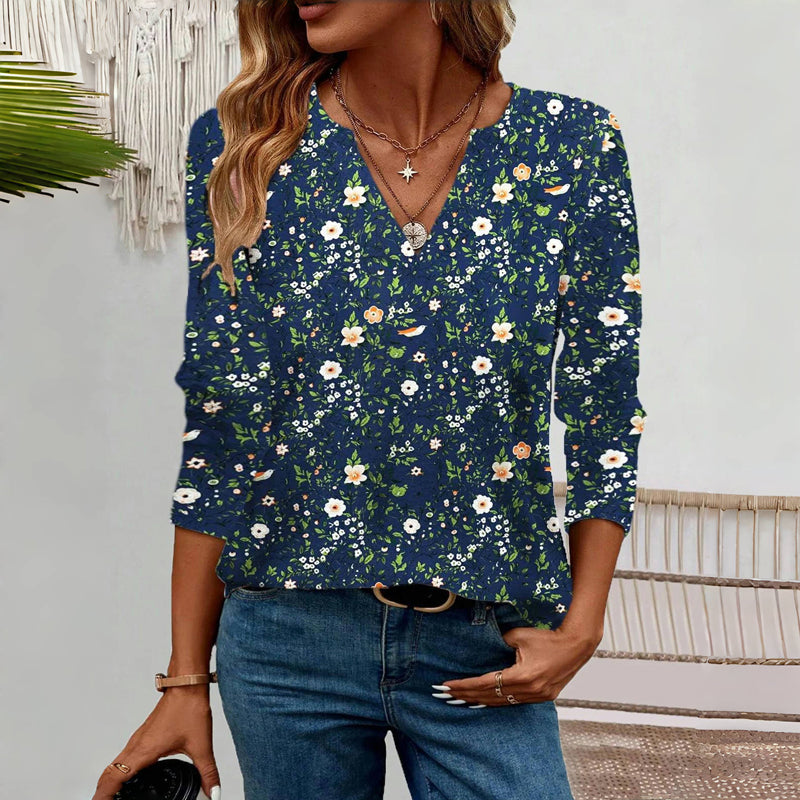 T-Shirt Décontractée À Imprimé Floral