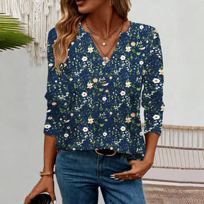 T-Shirt Décontractée À Imprimé Floral