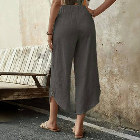 【Coton Et Lin】Pantalon Décontracté Confortable