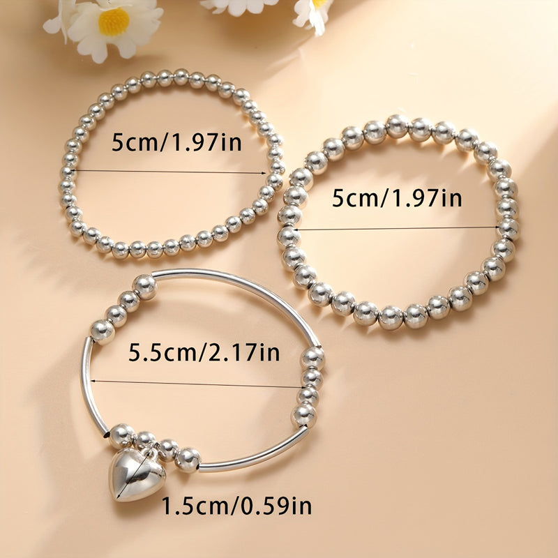 Bracelet Perlé Cœur